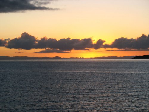 Sunset. Lake Titicaca, Puno