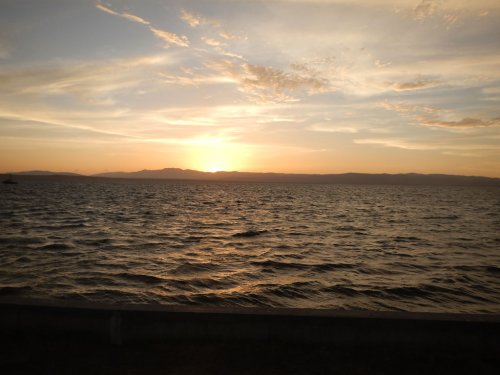 Sunset. Lake Titicaca, Puno